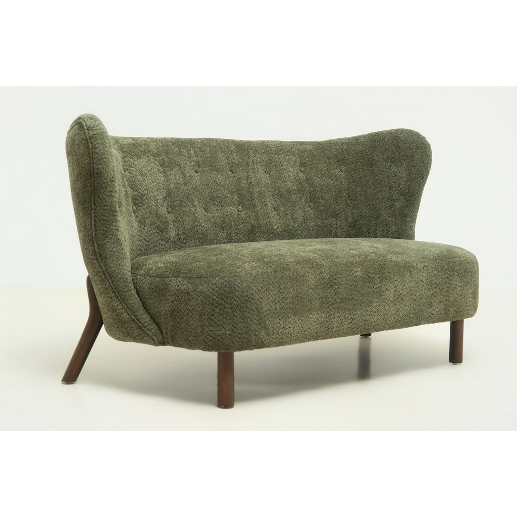 Christopher Knight Home - Chenille Upholstered Loveseat Sofa with Curved Backrest 57.9" Accent Sofa