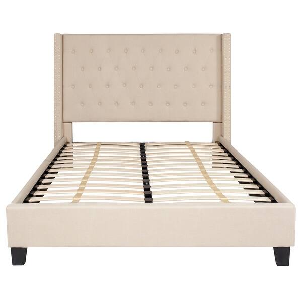Riverdale Tufted Upholstered Platform Bed Overstock 22537744