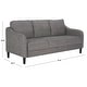 preview thumbnail 5 of 28, SAFAVIEH Couture Edalynn Modern 3 Seater Sofa - 77"W x 32"D x 34"H