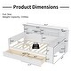 preview thumbnail 15 of 41, Full Size Daybed All in One Daybed with Shelves Desk Drawers