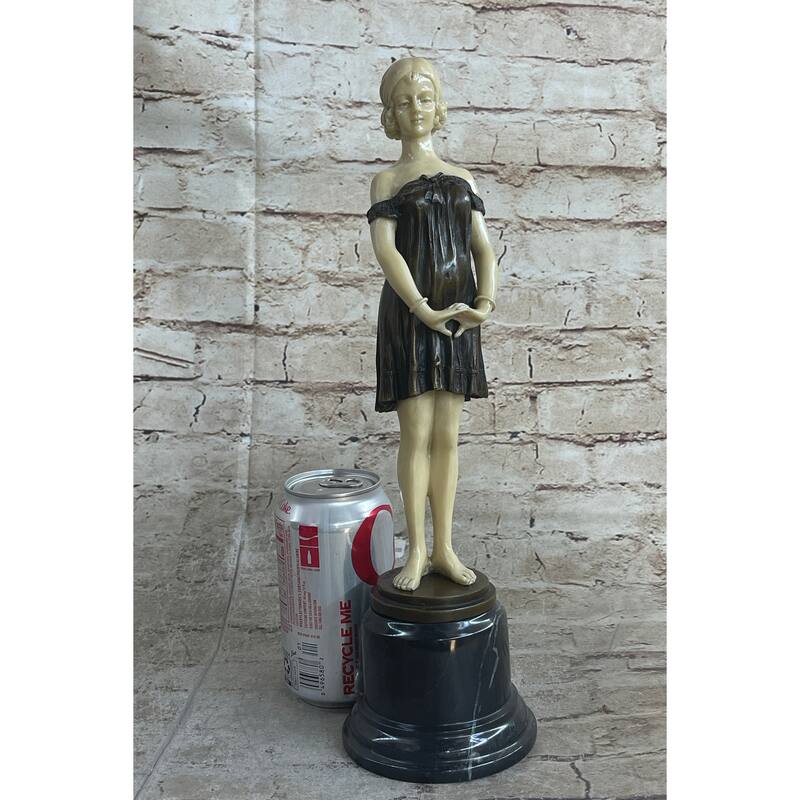 Bronze Sculpture Signed Chiparus Faux Figurine And Pure Statue Figurine Artwork