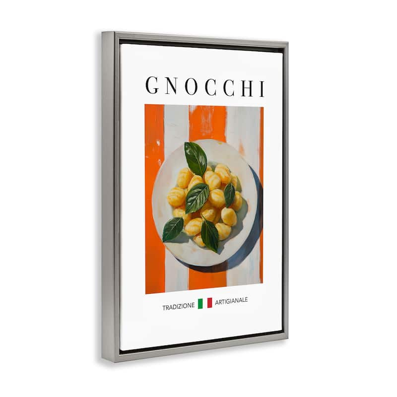 Stupell Traditional Gnocchi Pasta Framed Floater Canvas Wall Art Design By Andreas Magnusson