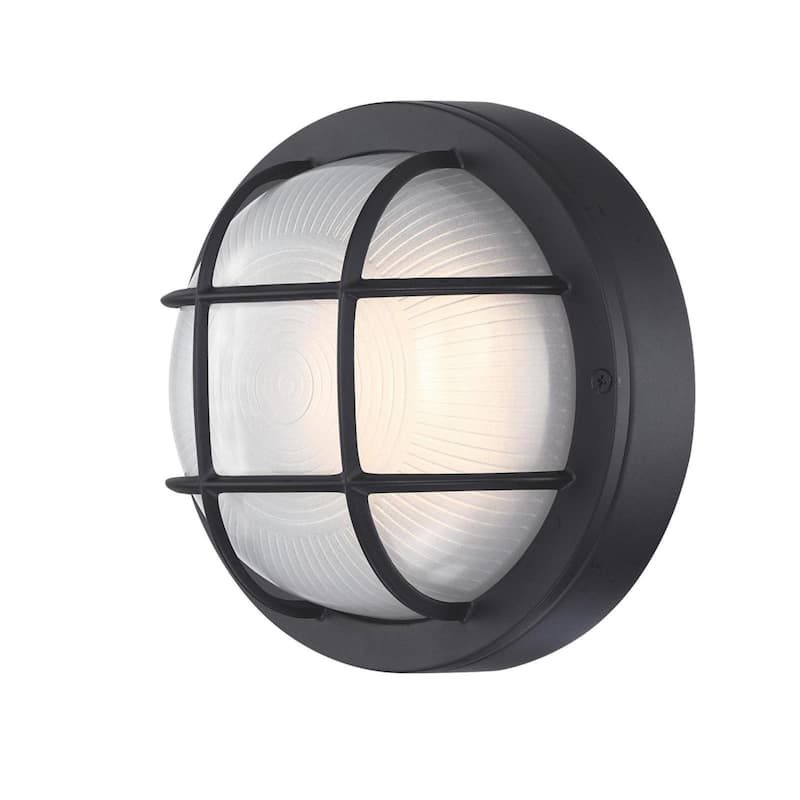 Westinghouse 8" Tall LED Outdoor Wall Sconce - Circular - Textured Black