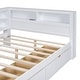 preview thumbnail 8 of 7, Wooden Full Size DayBed with 2 Drawers Kids Bed with Storage Shelf and USB Charging Ports, White