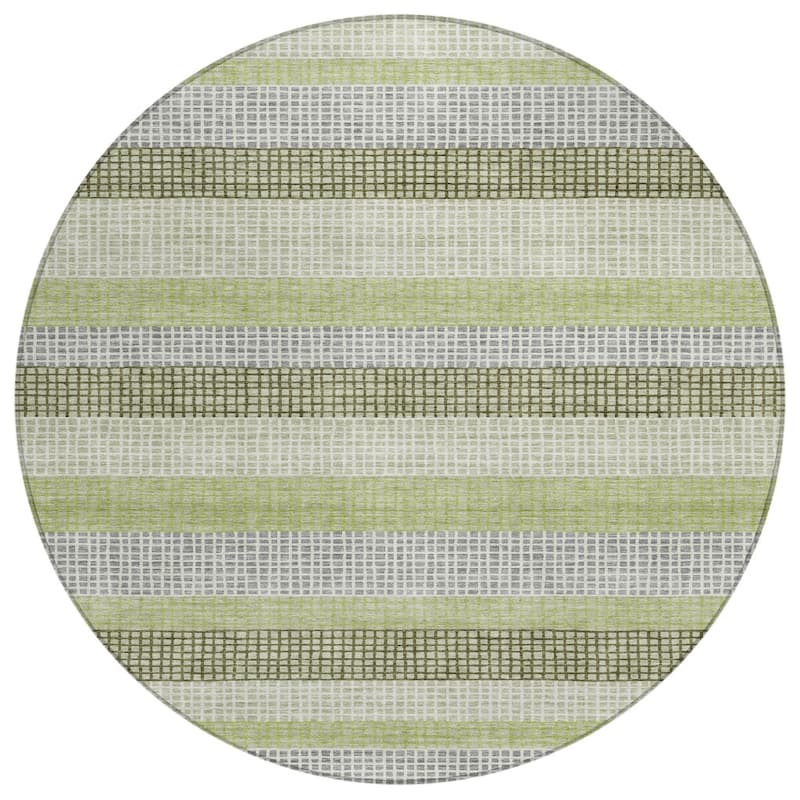 HomeRoots Striped Transitional Rectangle Outdoor Rug