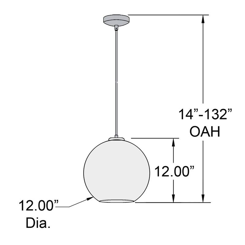 Access Lighting Glow - LED Pendant - 10"W- Brushed Copper Finish - Copper Glass Diffuser