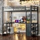 preview thumbnail 2 of 14, Twin XL Metal Loft Bed with Desk and Shelves,
