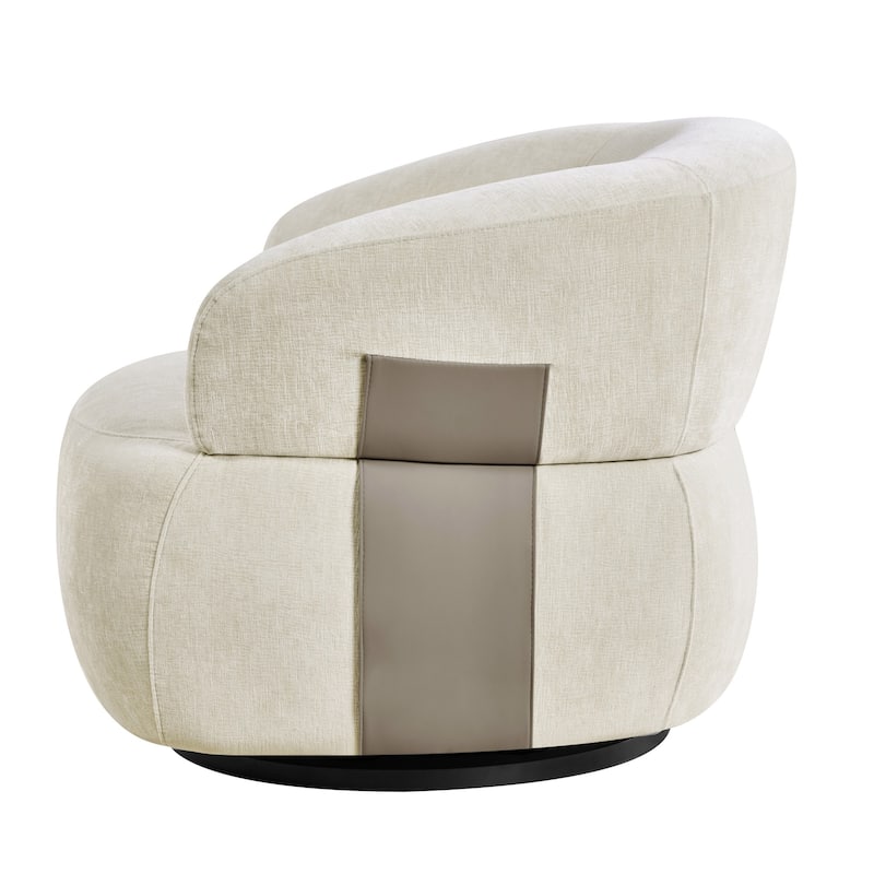 Kieon 33"W 360 Swivel Barrel Chair Modern Accent Chair Set of 2