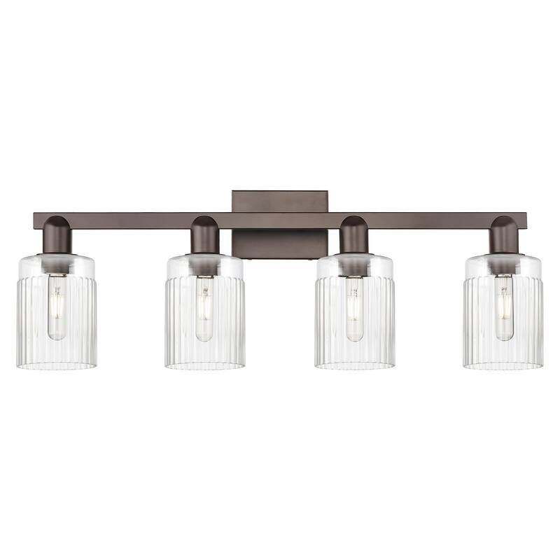 Innovations Lighting Endless Possibilities Arcadia - Hadley - 4 Light 32" Bath Vanity Light - Clear/Oil Rubbed Bronze