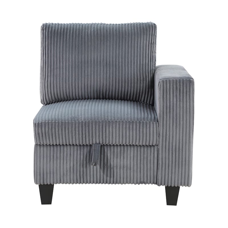 Kenlis Corduroy Living Room Sofa with Storage