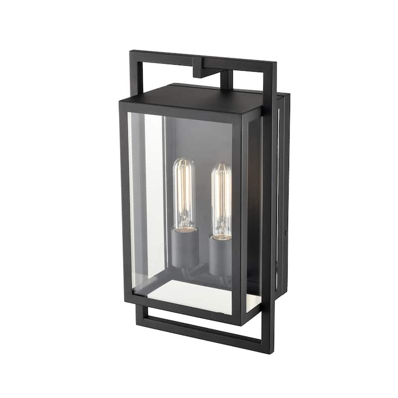 Millennium Lighting Agatha 2 Light Outdoor Wall Sconce in Textured Black