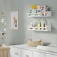preview thumbnail 2 of 5, Wallniture Florida Wooden Wall Shelves for Kids Room Decor, 24", White, Set of 2