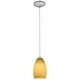 preview thumbnail 3 of 4, Access Lighting Champagne - Glass Pendant - 1-Light Pendant - Cord -Maya Glass Shade - Replaceable LED