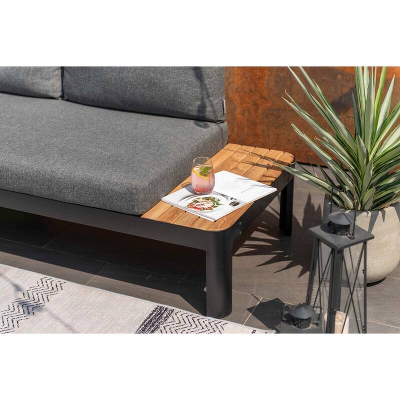 Amazonia Portalew 3pc FSC Teak and Aluminum Outdoor Patio Seating Set