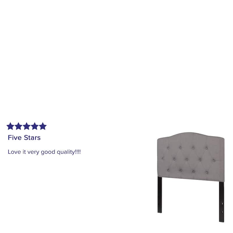 Arched Button Tufted Upholstered Headboard