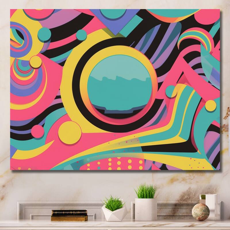 Designart "Groopy Curves And Shapes Ii" Abstract Canvas Print