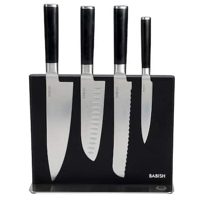Babish 5 Piece 1.4116 German Steel Magnetic Knife Block Set