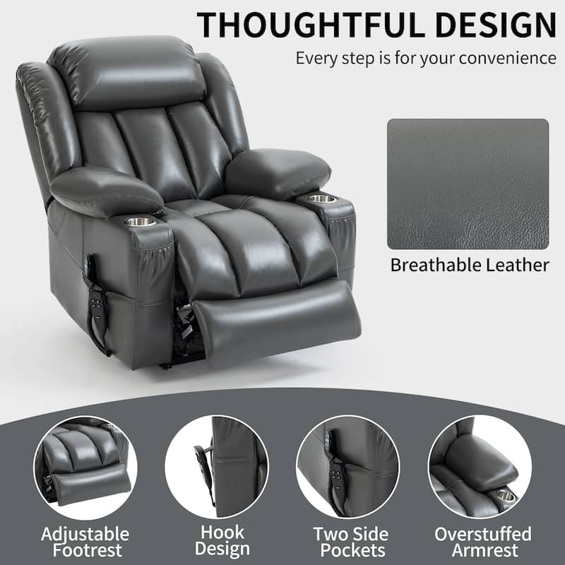 Leatheraire Power Lift Recliner Chair