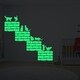 preview thumbnail 3 of 4, Walplus Peel and Stick Wall Stickers Glow In The Dark Cats Brick Decor