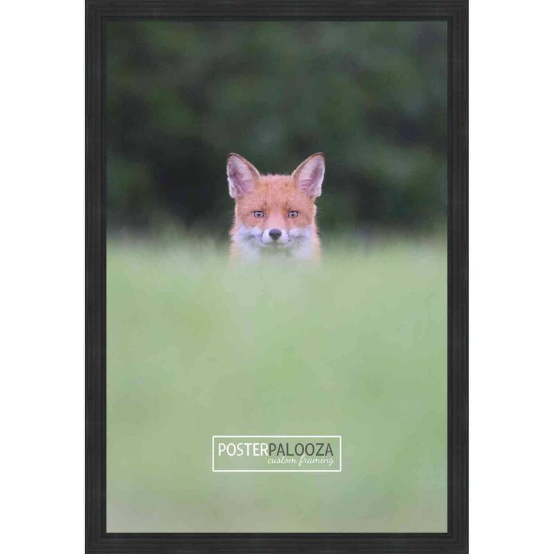 36x20 Traditional Black Complete Wood Picture Frame with UV Acrylic, Foam Board Backing, & Hardware