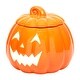 preview thumbnail 2 of 1, Certified International Scaredy Cat Pumpkin 3-D Treat Jar, 152 oz. - 152 Oz.