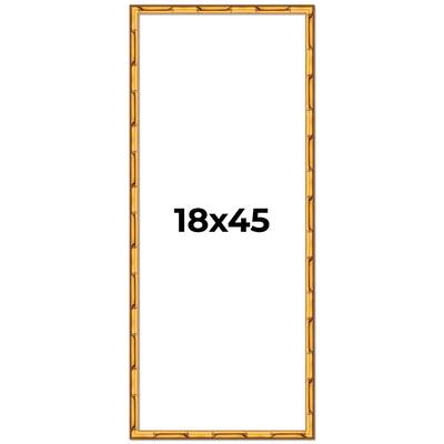 18x45 Frame Gold Bamboo Picture Frame Modern Photo Frame Includes UV Acrylic Shatter Guard Front Acid Free Foam Backing Board