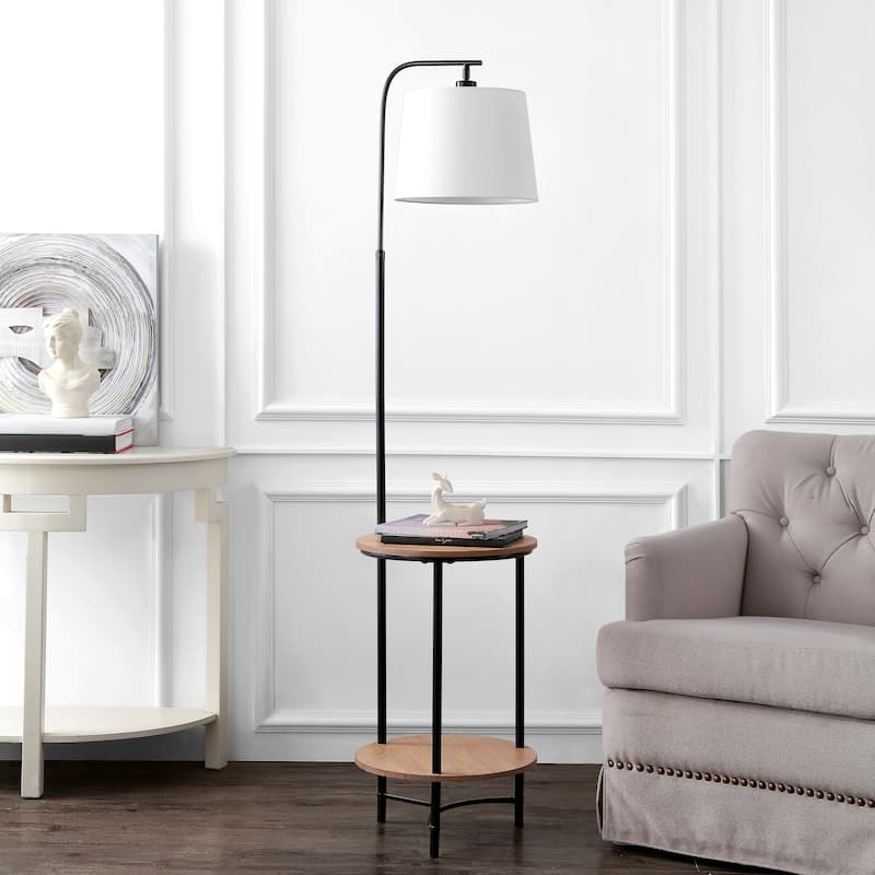 SAFAVIEH Lighting Henley 63-inch LED 2-shelf Floor Lamp - 15" W x 15" L x 63" H