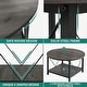 preview thumbnail 5 of 4, Moasis Industrial 2-Tier Round Coffee Table with Shelf