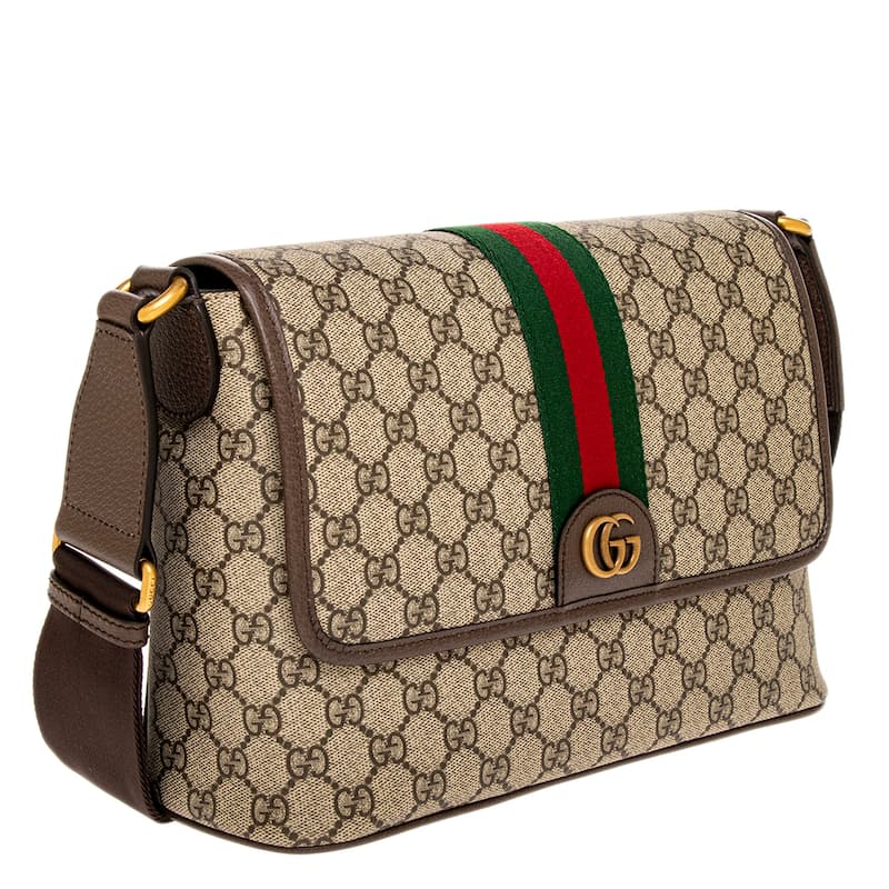 Gucci Men's Ophidia Medium Messenger Bag with Flap