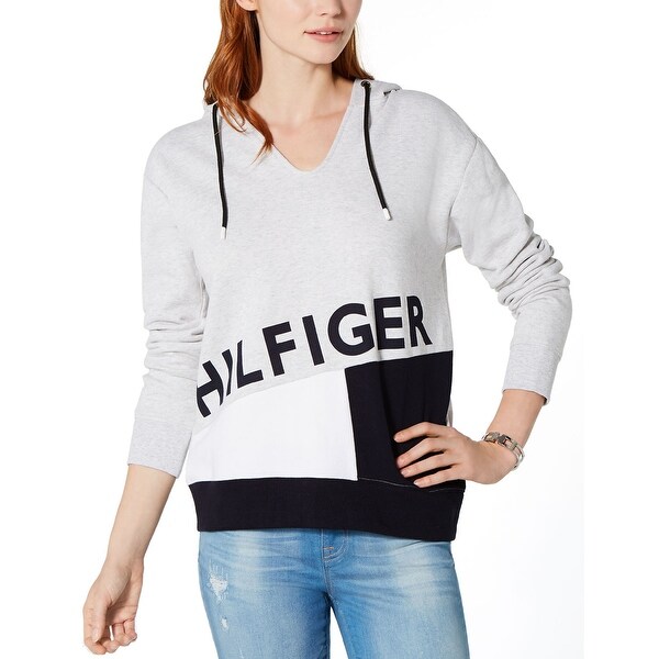 tommy hilfiger grey jumper womens