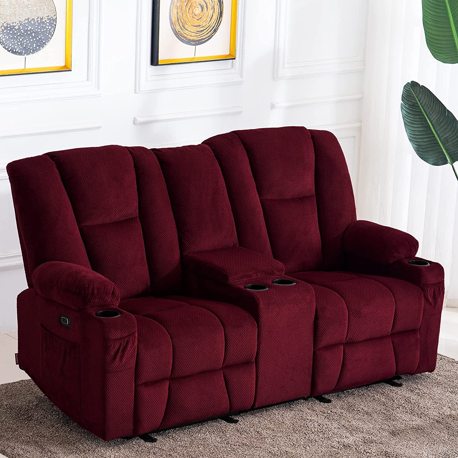 Heated loveseat recliner shop