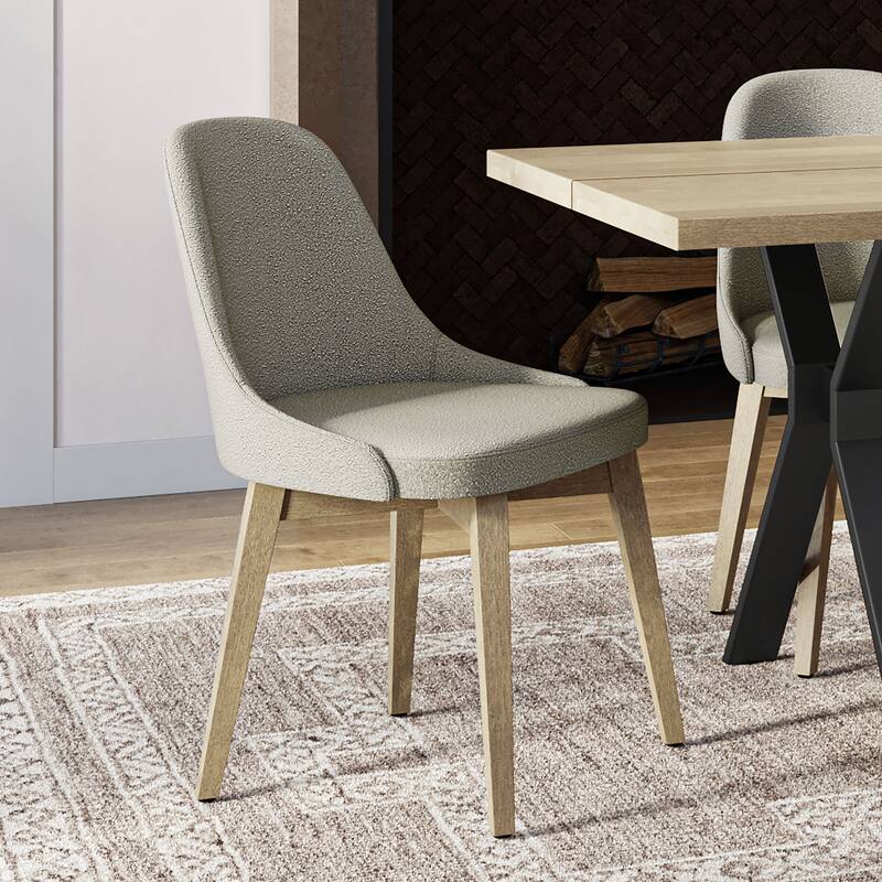 Amisco Hadley Upholstered Dining Chair with Solid Wood Legs
