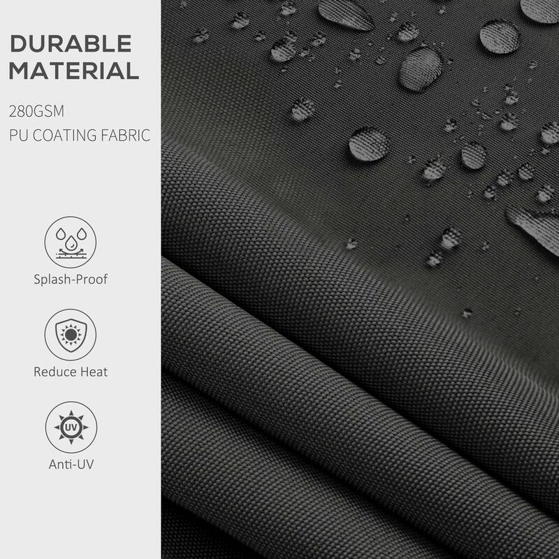 8' x 6.5' Retractable Awning, 280gsm UV Resistant Sunshade Shelter