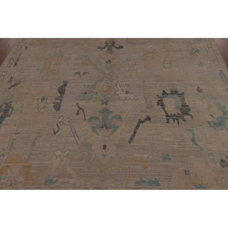 Vegetable Dye Oushak Oriental Area Rug Hand-Knotted Wool Carpet - 8'5"x 10'0"