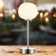 preview thumbnail 15 of 31, Xavier 12.25" Modern Minimalist Iron Wireless Rechargeable Integrated LED Table Lamp, Nickel/White by JONATHAN Y