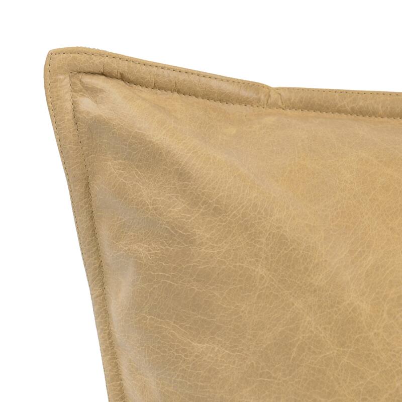 Villa by Classic Home Golden Genuine Leather Throw Pillow