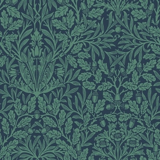 William Morris Acorn Heritage Blue Wallpaper