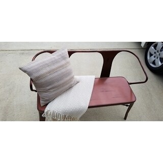 Shop Tabouret Brushed Copper Metal Dining Bench - Free ...
