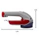 preview thumbnail 4 of 3, Premius Battery Operated Portable Lint, Fuzz, Fabric Shaver, Large - Red-Gray