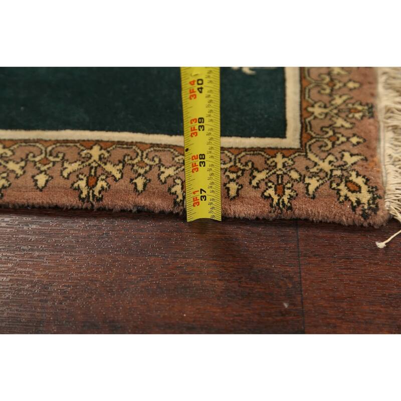 Vegetable Dye Pictorial Tabriz Persian Area Rug Handmade Wool Carpet - 1'7" x 2'1" Square