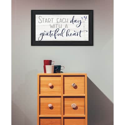 TrendyDecor4U Contemporary "Grateful Heart" Framed Print Wall Art