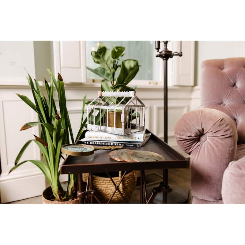 Rectangular Metal Side Table with Unique Claw Sole Feet