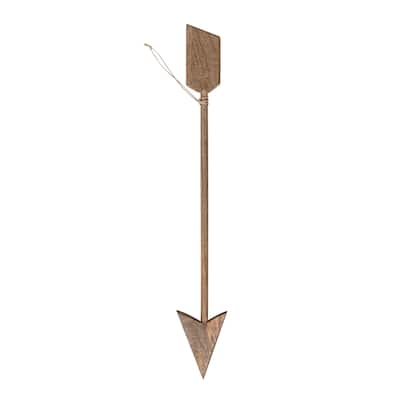 Carved Mango Wood Arrow Wall Décor - 20.0"L x 3.0"W x 0.5"H