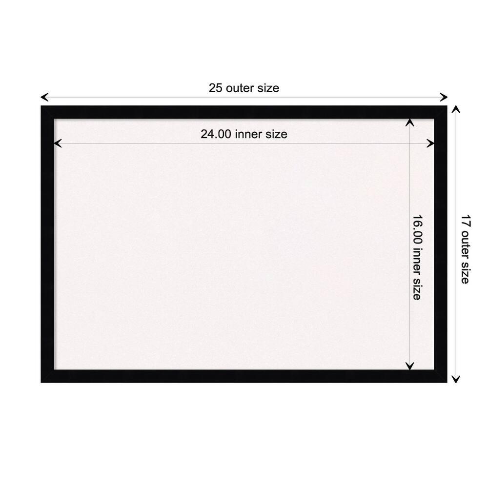 Svelte Wood Framed White Corkboard Bulletin Board