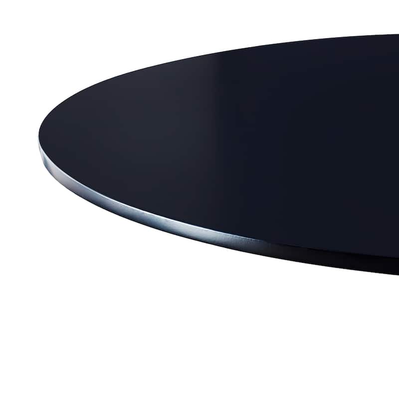 42.1" Mid-century Dining Table for 4-6 people With Round MDF Table Top, Pedestal Dining Table, End Table