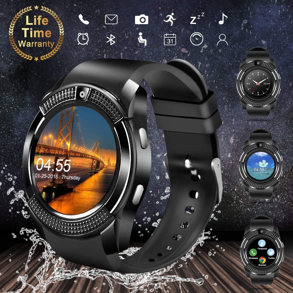 lens bluetooth smartwatch
