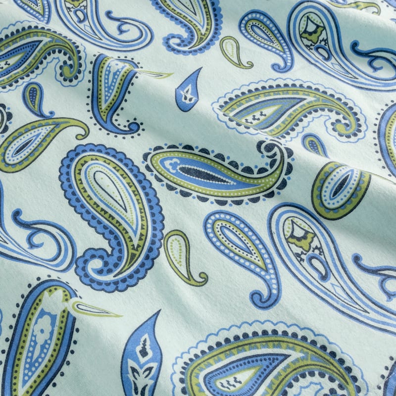 Superior Cotton Flannel Paisley Bed Sheet Set