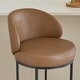 preview thumbnail 12 of 51, Spruce & Spring Chloe Upholstered Swivel Counter Bar Stool with Metal Frame and Arched Back