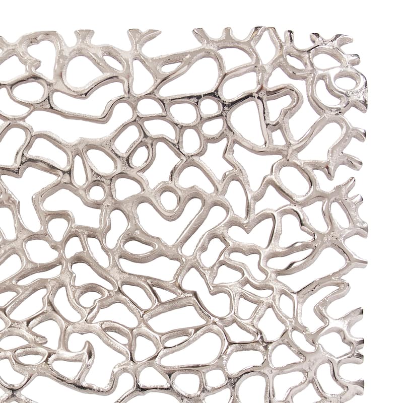 Allan Andrews Silver Aluminum Branch Tray - 20.1/2"w x 11.1/4"d x 2.1/2"h