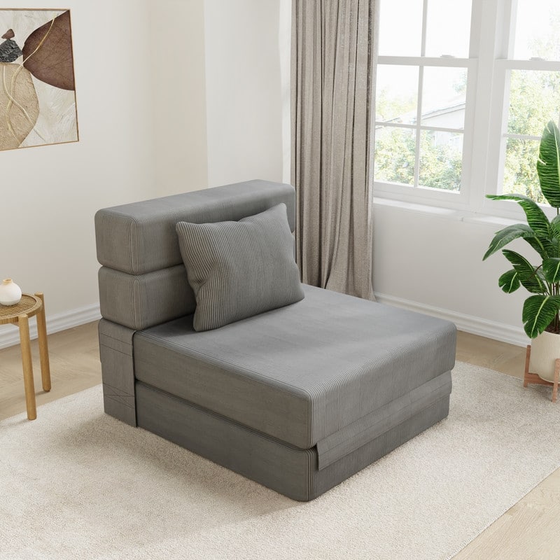 Convertible Compression Corduroy Sectional Sofa (Set of 2)